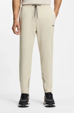 Active Jogginghose aus Stretch-Gabardine mit Reißverschlüssen an den Säumen