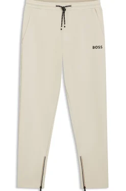 Active Jogginghose aus Stretch-Gabardine mit Reißverschlüssen an den Säumen