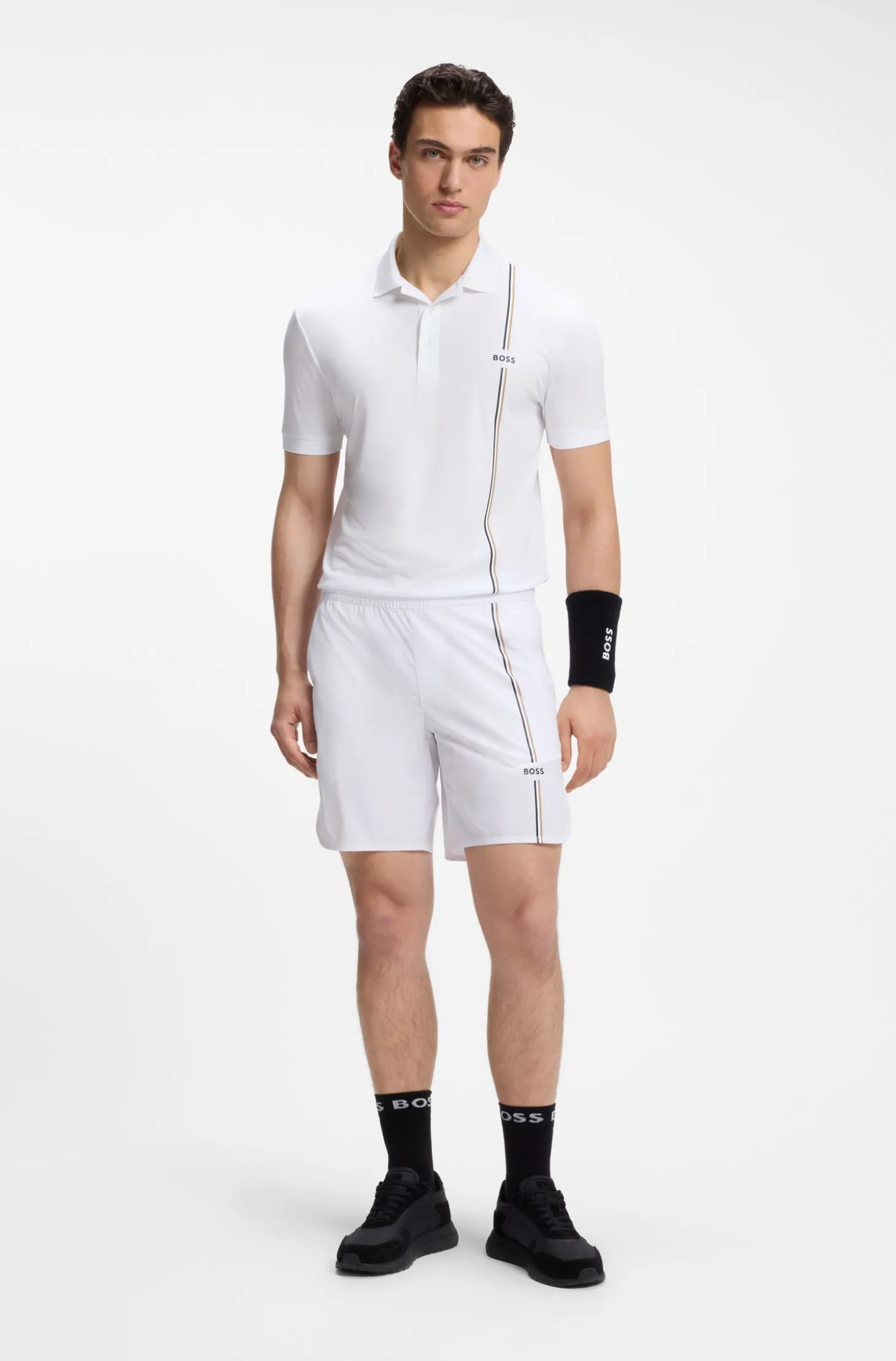 Active schnell trocknendes Poloshirt mit Signature-Streifen