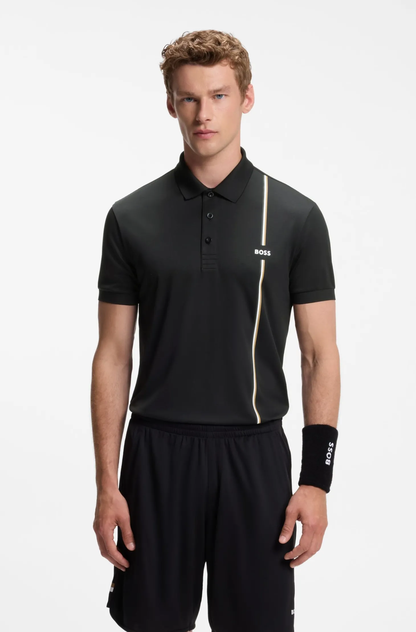 Active schnell trocknendes Poloshirt mit Signature-Streifen