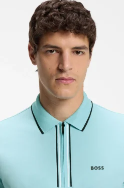 Active Slim-Fit Poloshirt aus feuchtigkeitsregulierender Stretch-Baumwolle