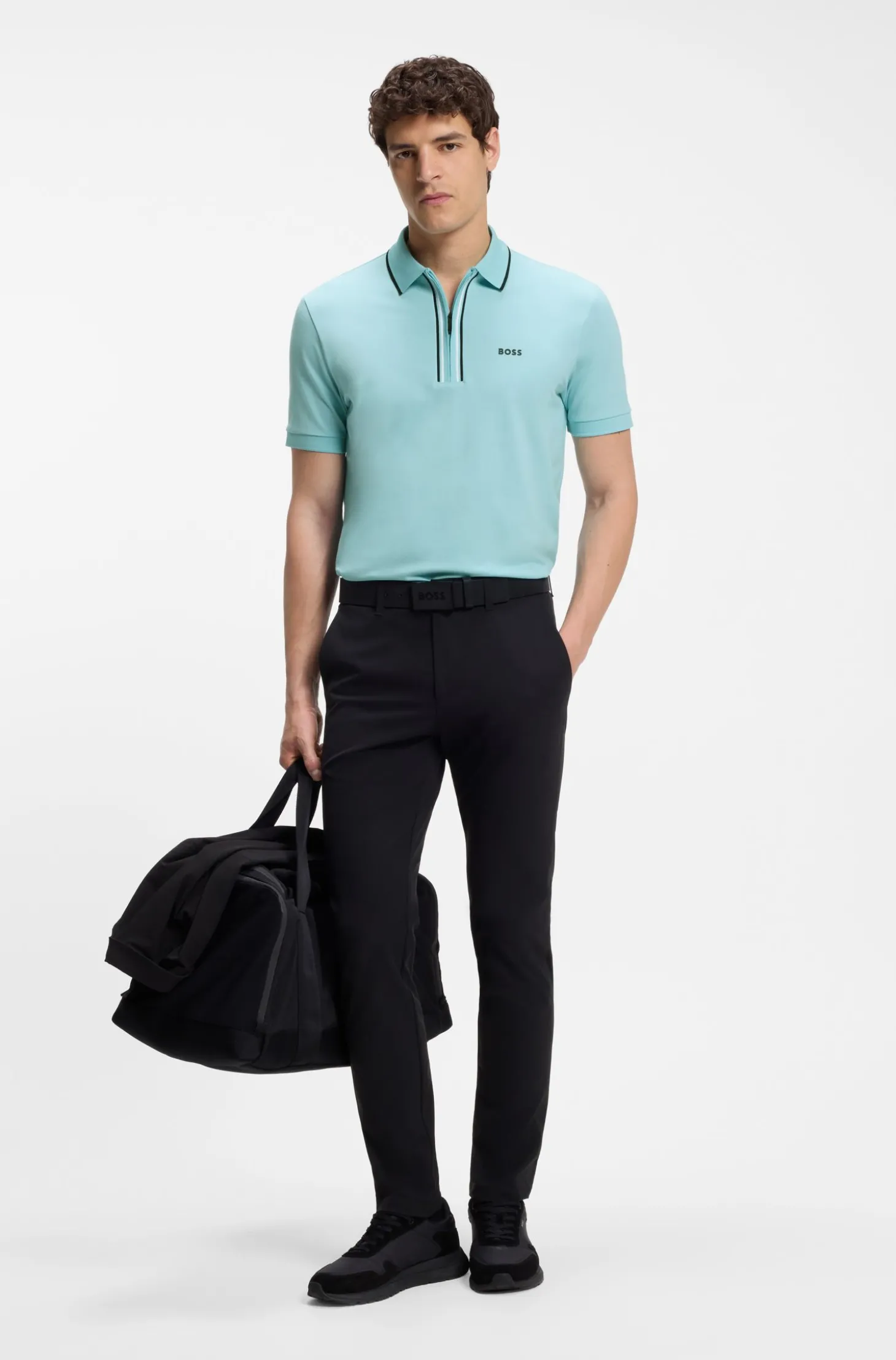 Active Slim-Fit Poloshirt aus feuchtigkeitsregulierender Stretch-Baumwolle