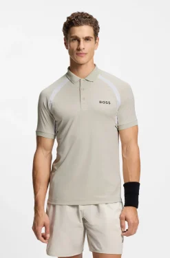 Active Slim-Fit Poloshirt aus schnell trocknendem Stretch-Gewebe