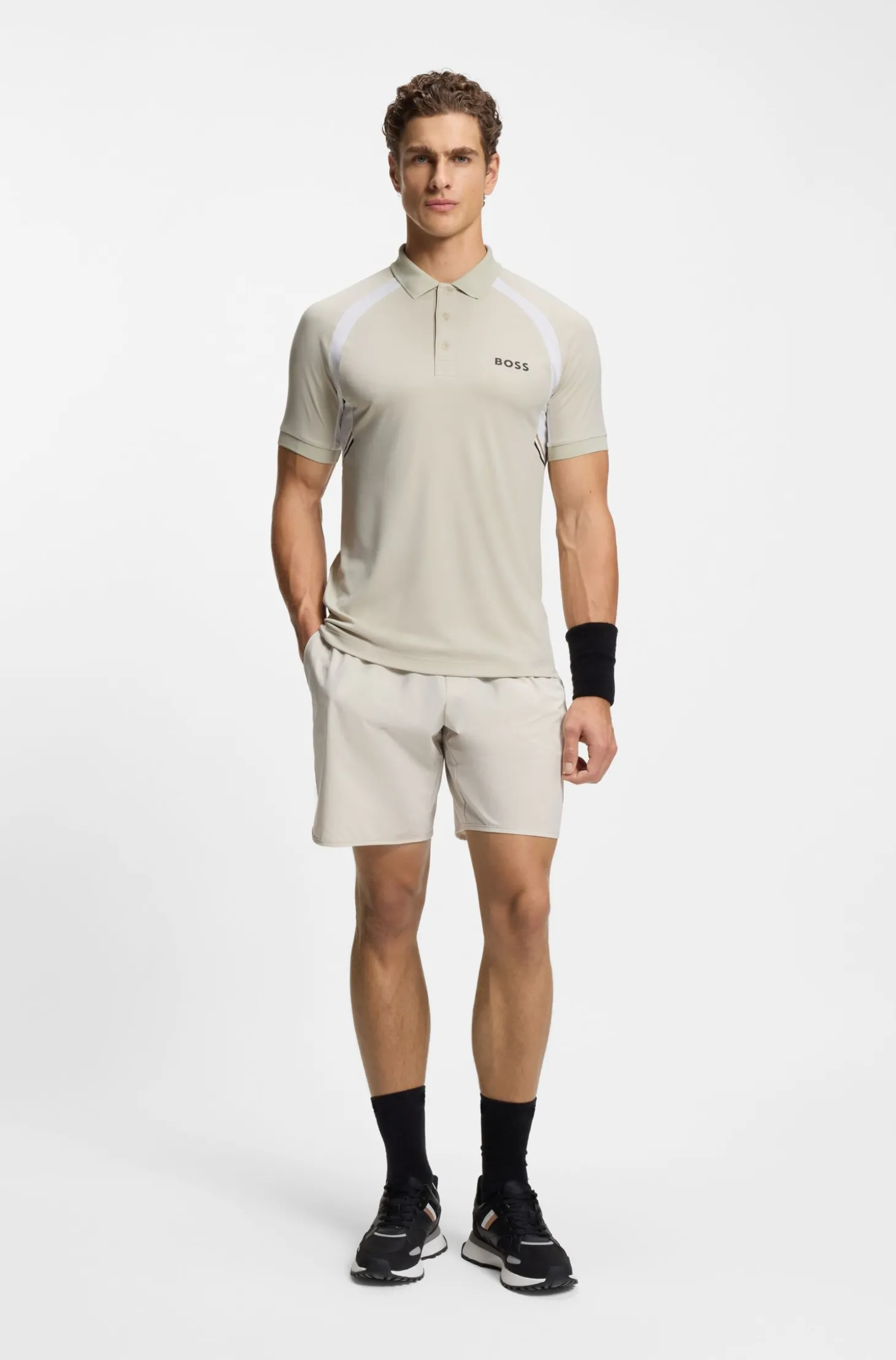 Active Slim-Fit Poloshirt aus schnell trocknendem Stretch-Gewebe