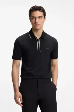 Active Slim-Fit Poloshirt aus feuchtigkeitsregulierender Stretch-Baumwolle