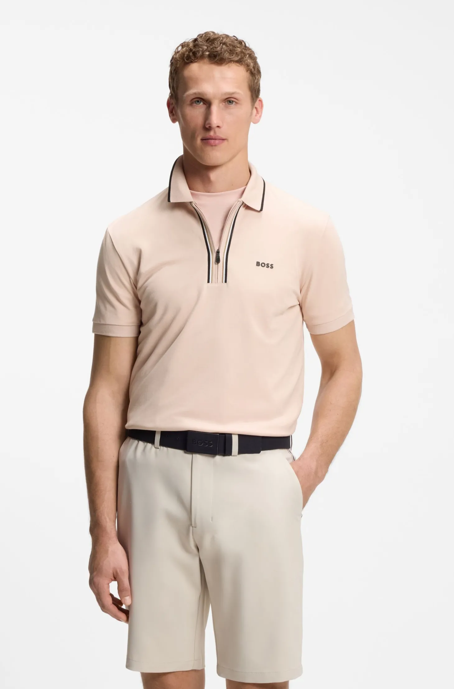 Active Slim-Fit Poloshirt aus feuchtigkeitsregulierender Stretch-Baumwolle