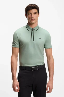 Active Slim-Fit Poloshirt aus feuchtigkeitsregulierender Stretch-Baumwolle