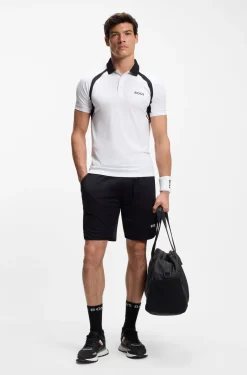 Active Slim-Fit Poloshirt aus schnell trocknendem Stretch-Gewebe