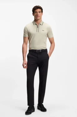 Active Slim-Fit Poloshirt aus feuchtigkeitsregulierender Stretch-Baumwolle