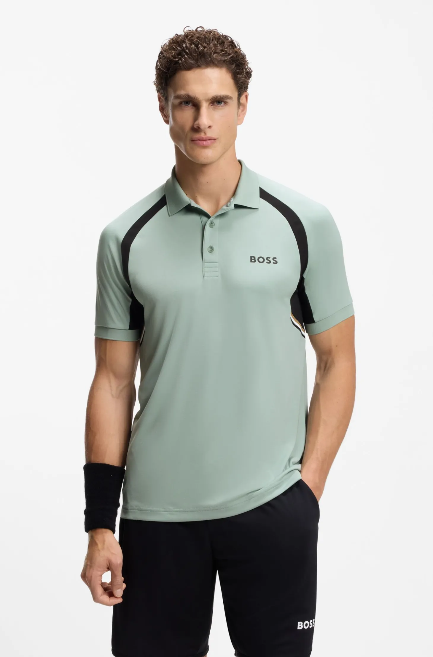 Active Slim-Fit Poloshirt aus schnell trocknendem Stretch-Gewebe