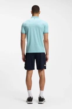 Active Slim-Fit Poloshirt mit geprägtem Tennisball-Muster