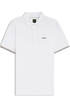 Active Slim-Fit Poloshirt mit geprägtem Tennisball-Muster