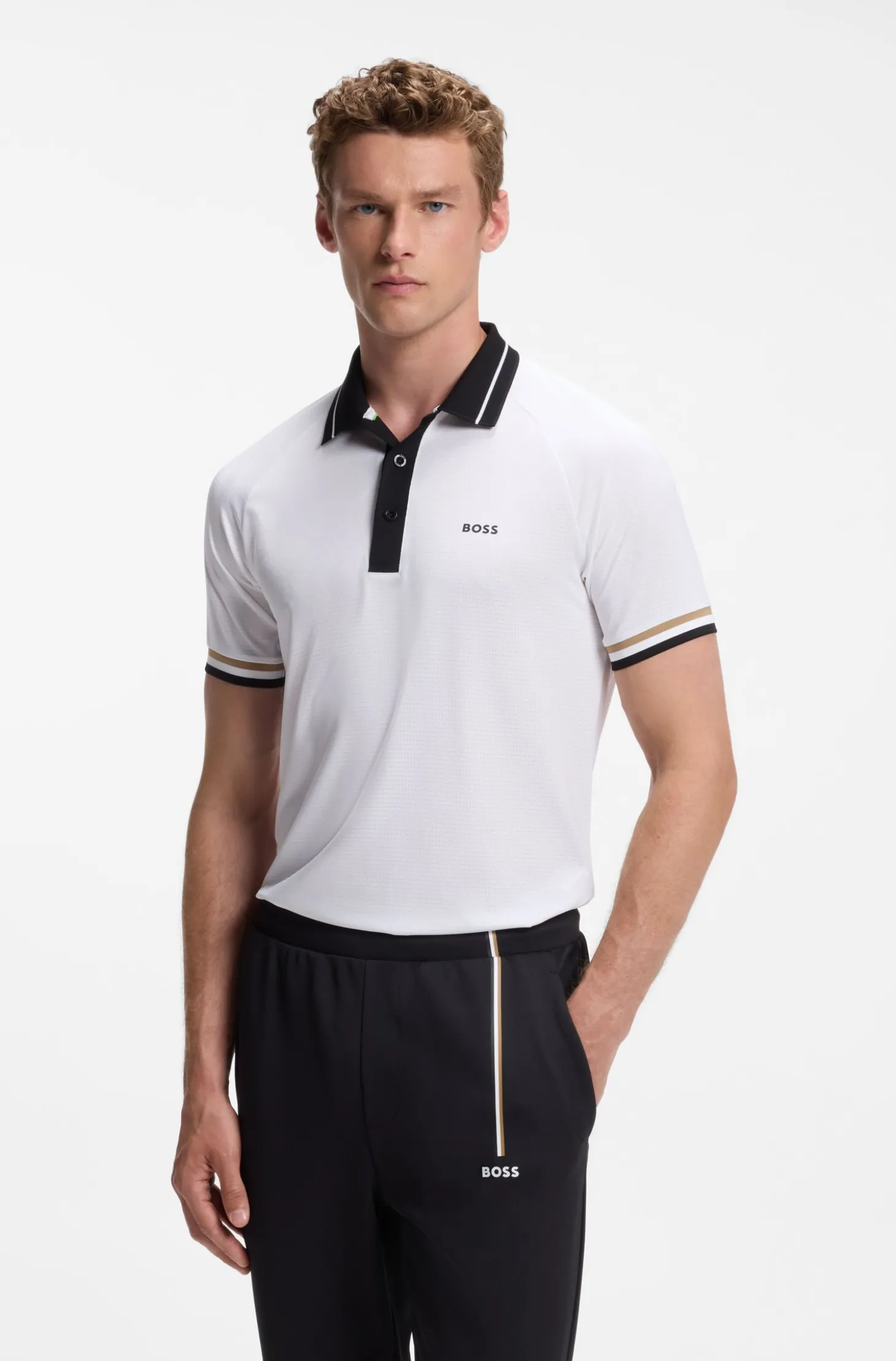 Active Slim-Fit Poloshirt mit Logo-Details