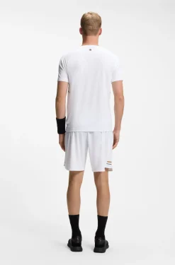 Active Slim-Fit T-Shirt aus Stretch-Gewebe mit kontrastfarbenen Akzenten