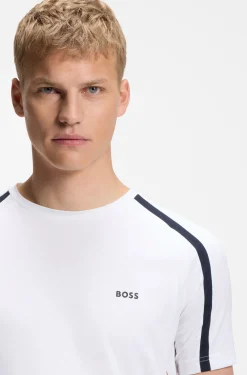 Active Slim-Fit T-Shirt aus Stretch-Gewebe mit kontrastfarbenen Akzenten