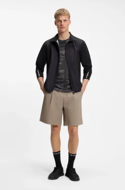 Active Slim-Fit T-Shirt mit Jacquard-Muster