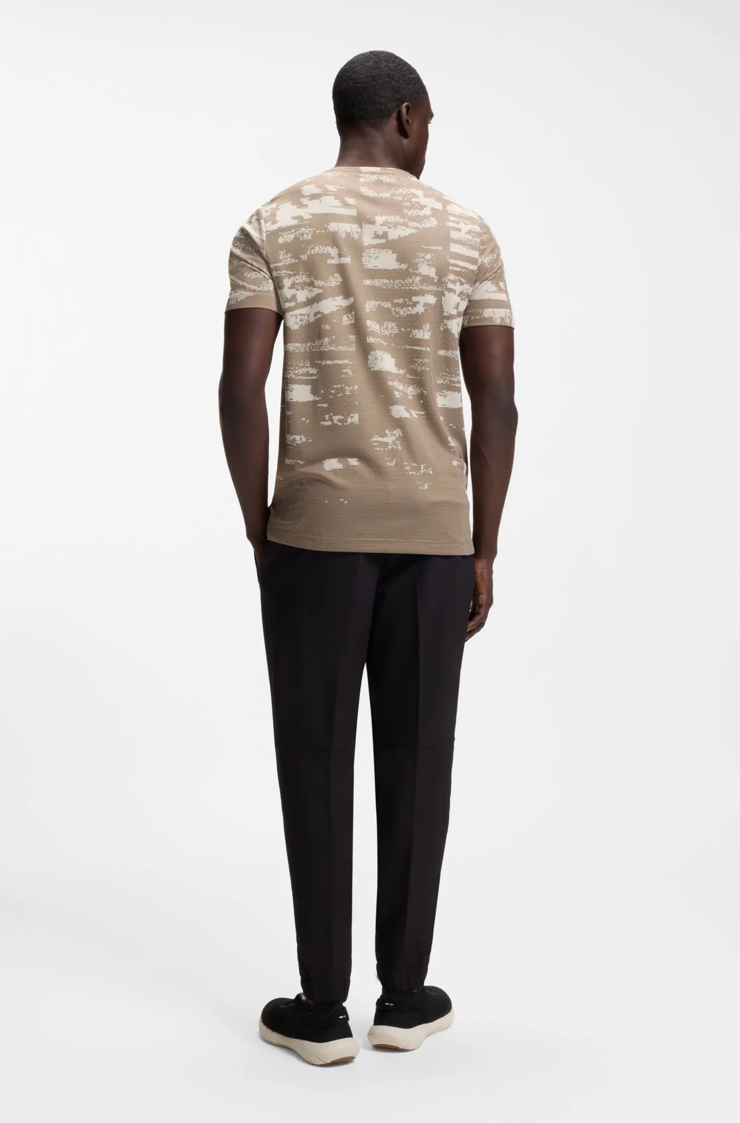 Active Slim-Fit T-Shirt mit Jacquard-Muster