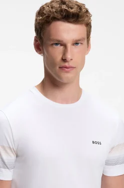 Active Slim-Fit T-Shirt mit Streifen an den Ärmeln