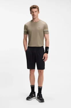 Active Slim-Fit T-Shirt mit Streifen an den Ärmeln
