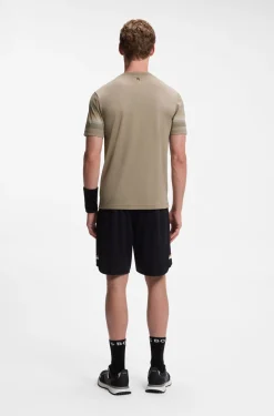 Active Slim-Fit T-Shirt mit Streifen an den Ärmeln
