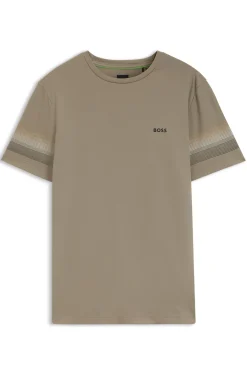 Active Slim-Fit T-Shirt mit Streifen an den Ärmeln