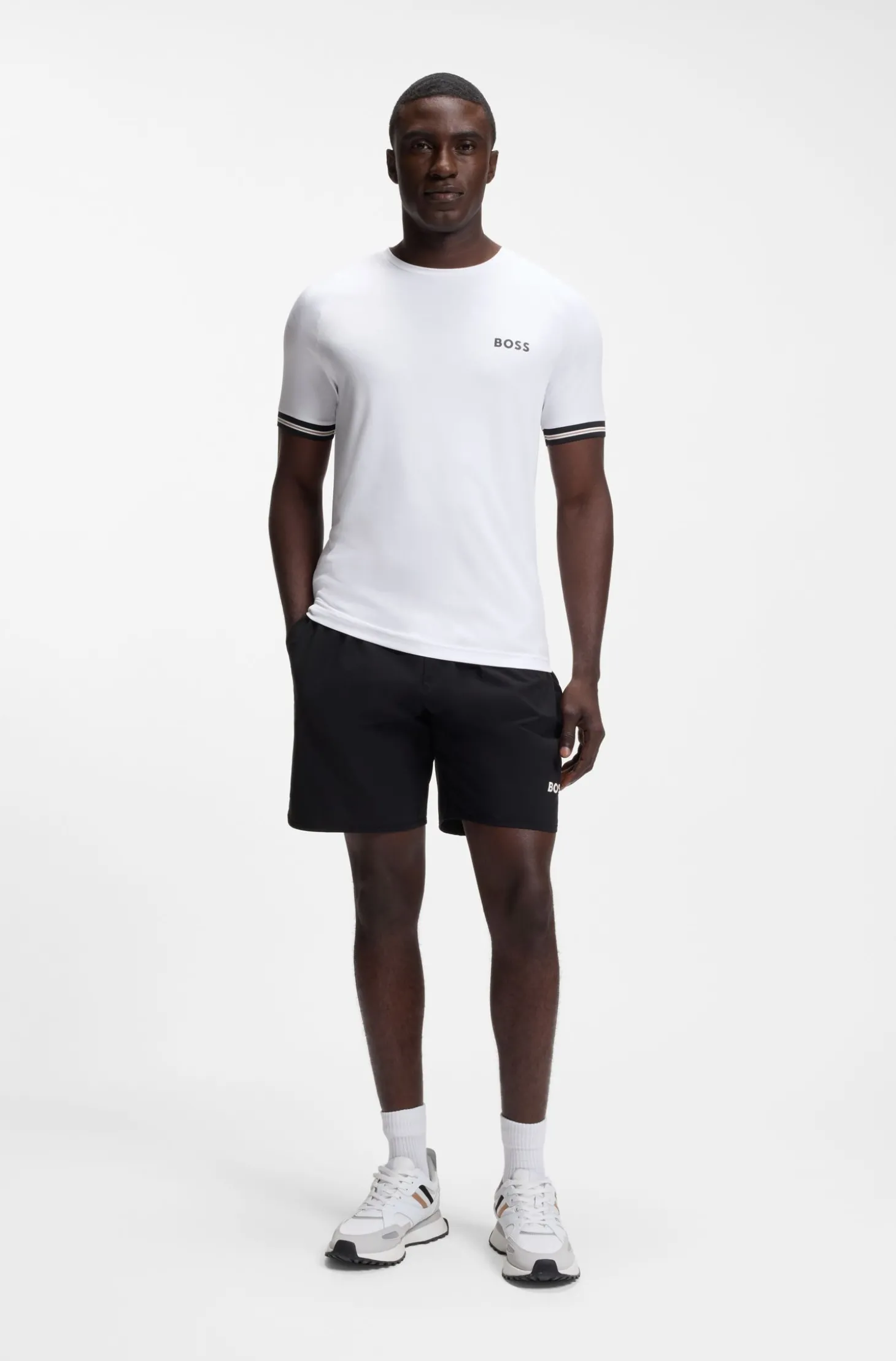 Active Slim-Fit T-Shirt mit Tennisball-Prägung
