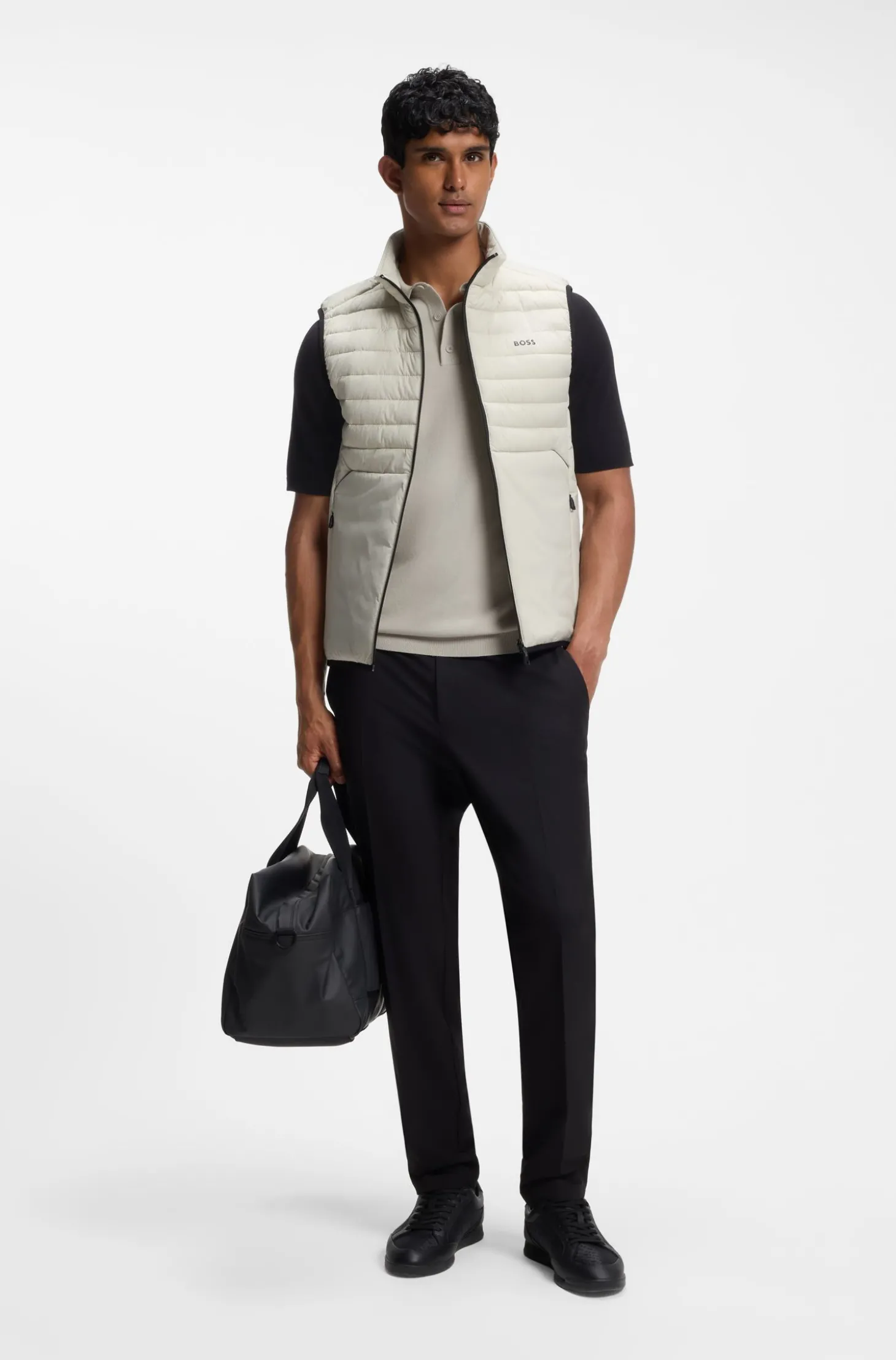 Active Strick-Poloshirt mit Colour-Blocking