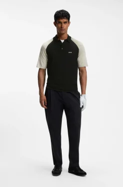 Active Strick-Poloshirt mit Colour-Blocking