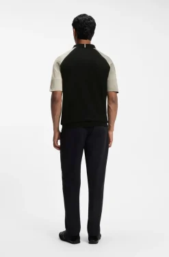 Active Strick-Poloshirt mit Colour-Blocking