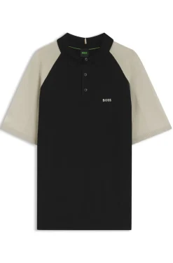 Active Strick-Poloshirt mit Colour-Blocking