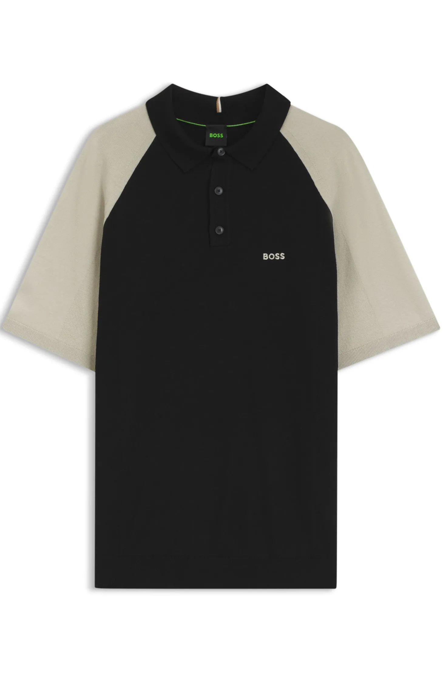 Active Strick-Poloshirt mit Colour-Blocking