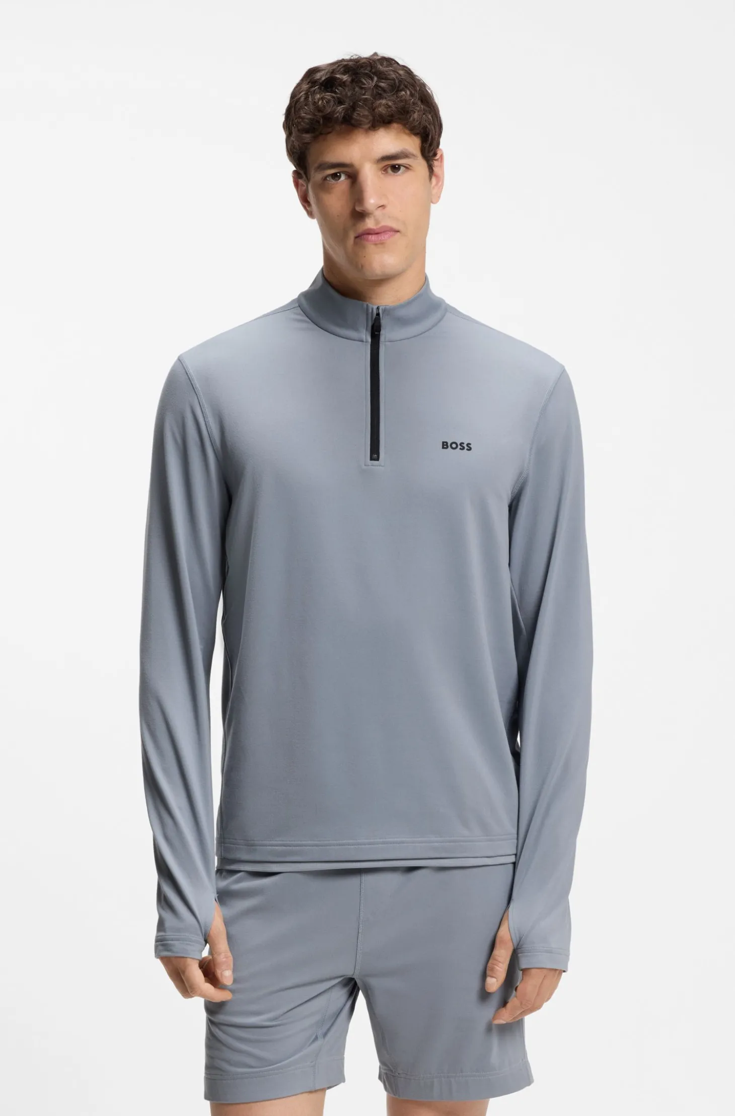 Active Sweatshirt mit kurzem Reißverschluss und Moisture Management