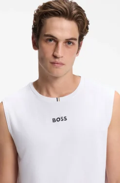 Active Tanktop aus Stretch-Gewebe mit Streifen auf der Rückseite