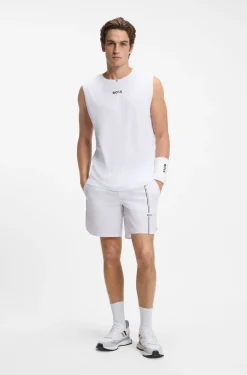 Active Tanktop aus Stretch-Gewebe mit Streifen auf der Rückseite