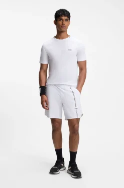Active T-Shirt aus feuchtigkeitsableitendem Gewebe mit Tennisball-Prägung