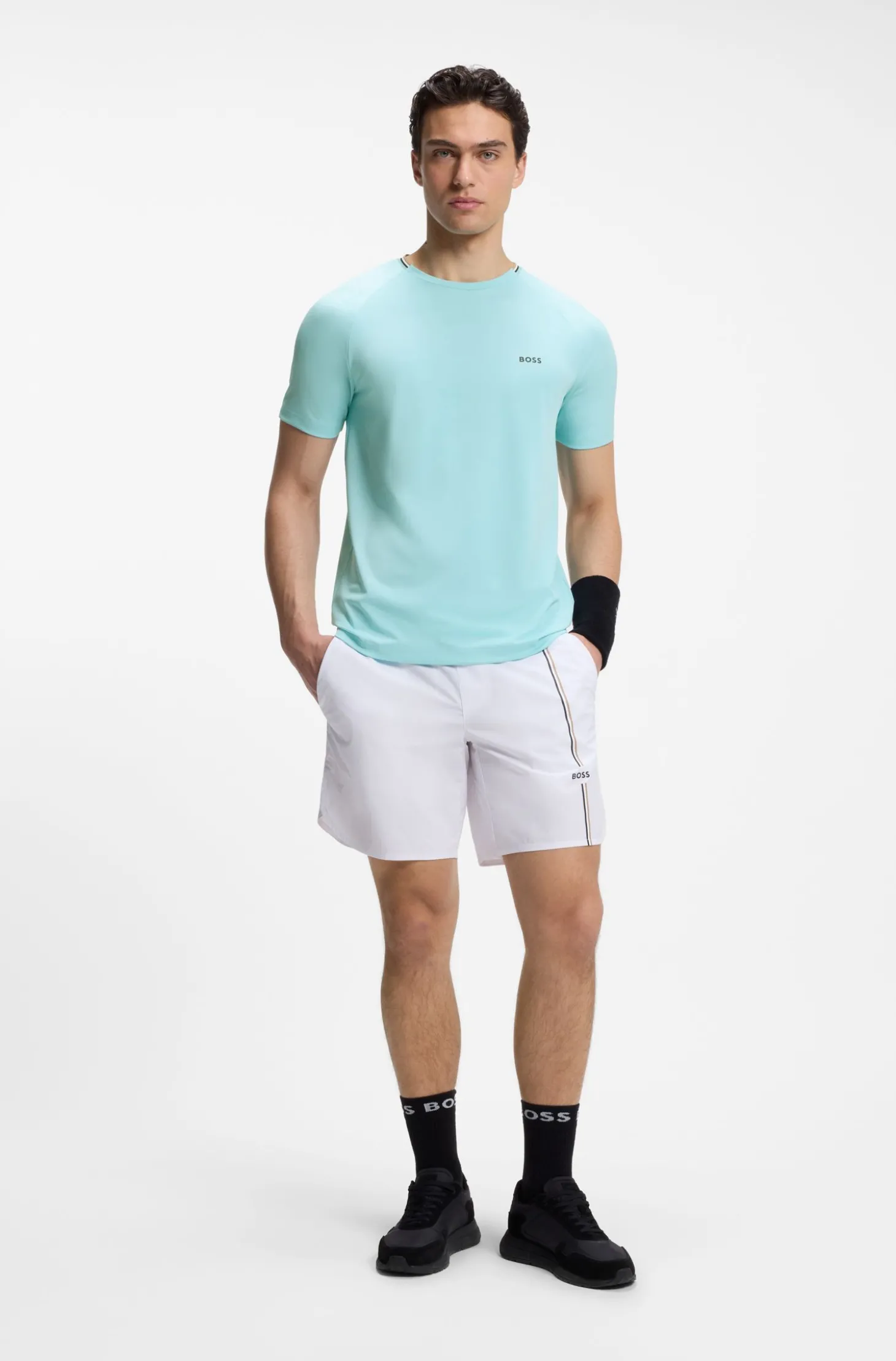 Active T-Shirt aus feuchtigkeitsableitendem Gewebe mit Tennisball-Prägung