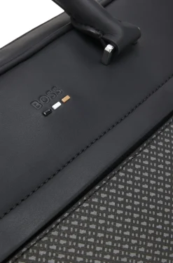 Aktentasche mit Monogramm-Print