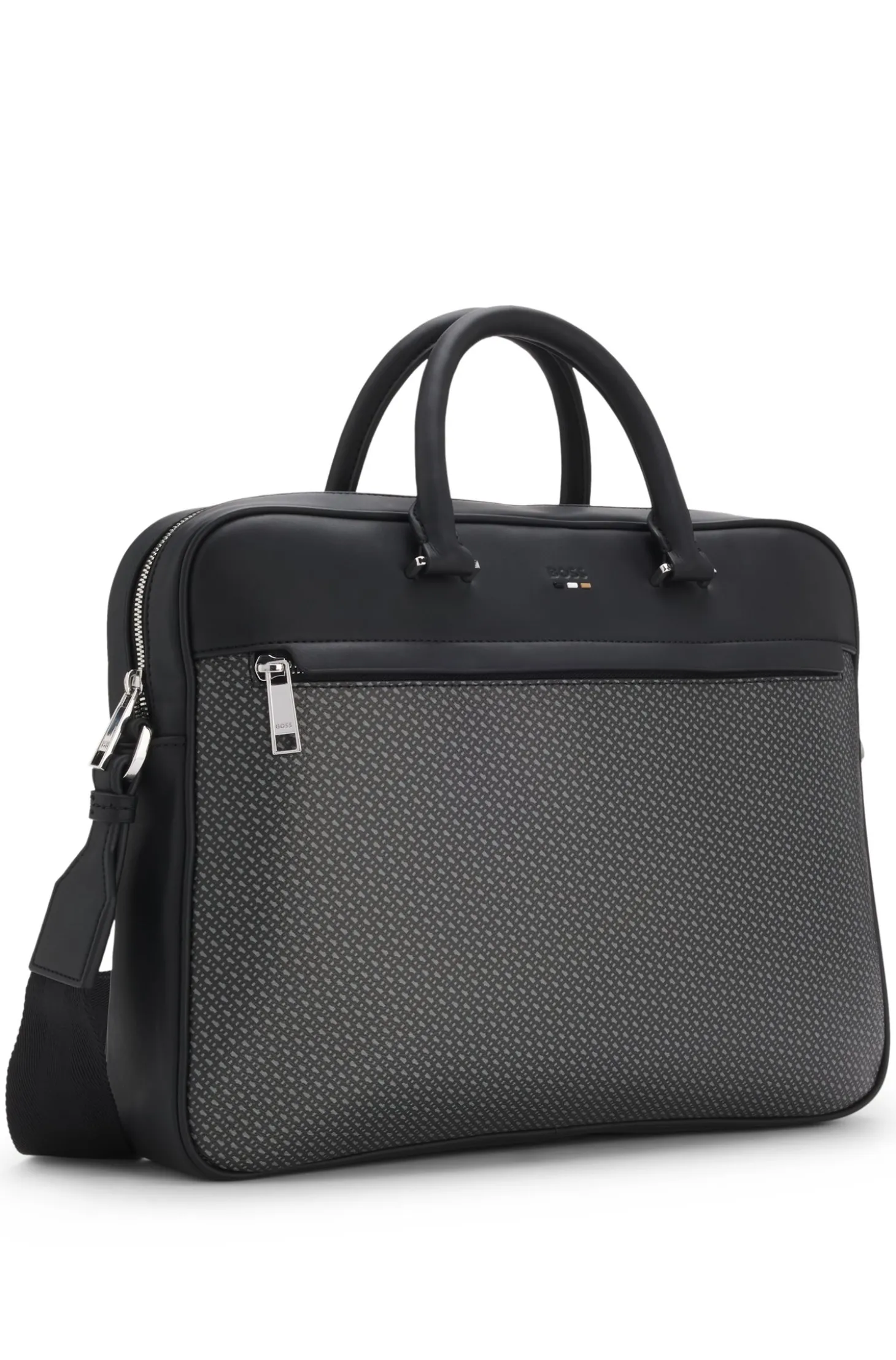 Aktentasche mit Monogramm-Print