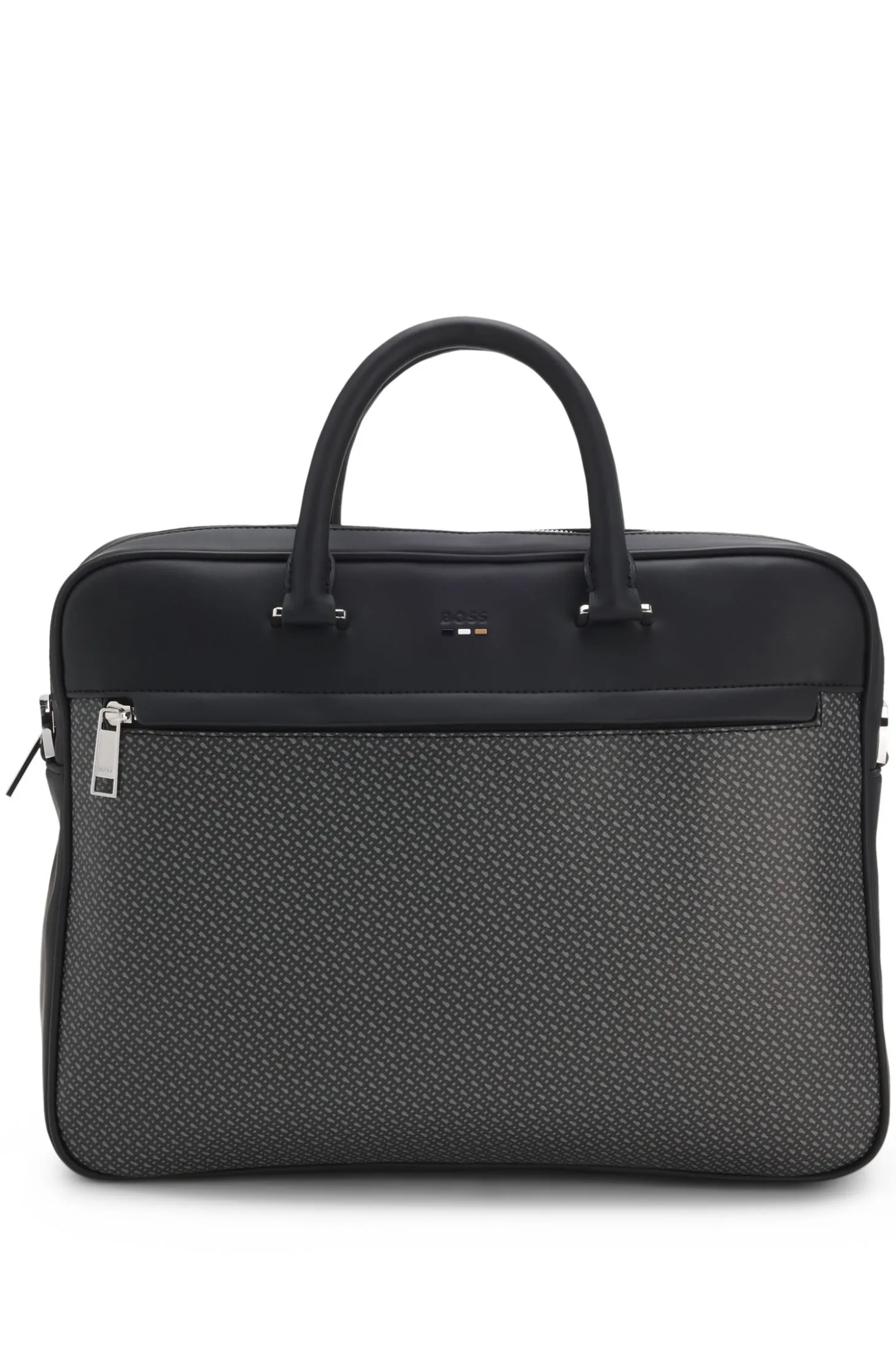 Aktentasche mit Monogramm-Print
