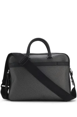 Aktentasche mit Monogramm-Print