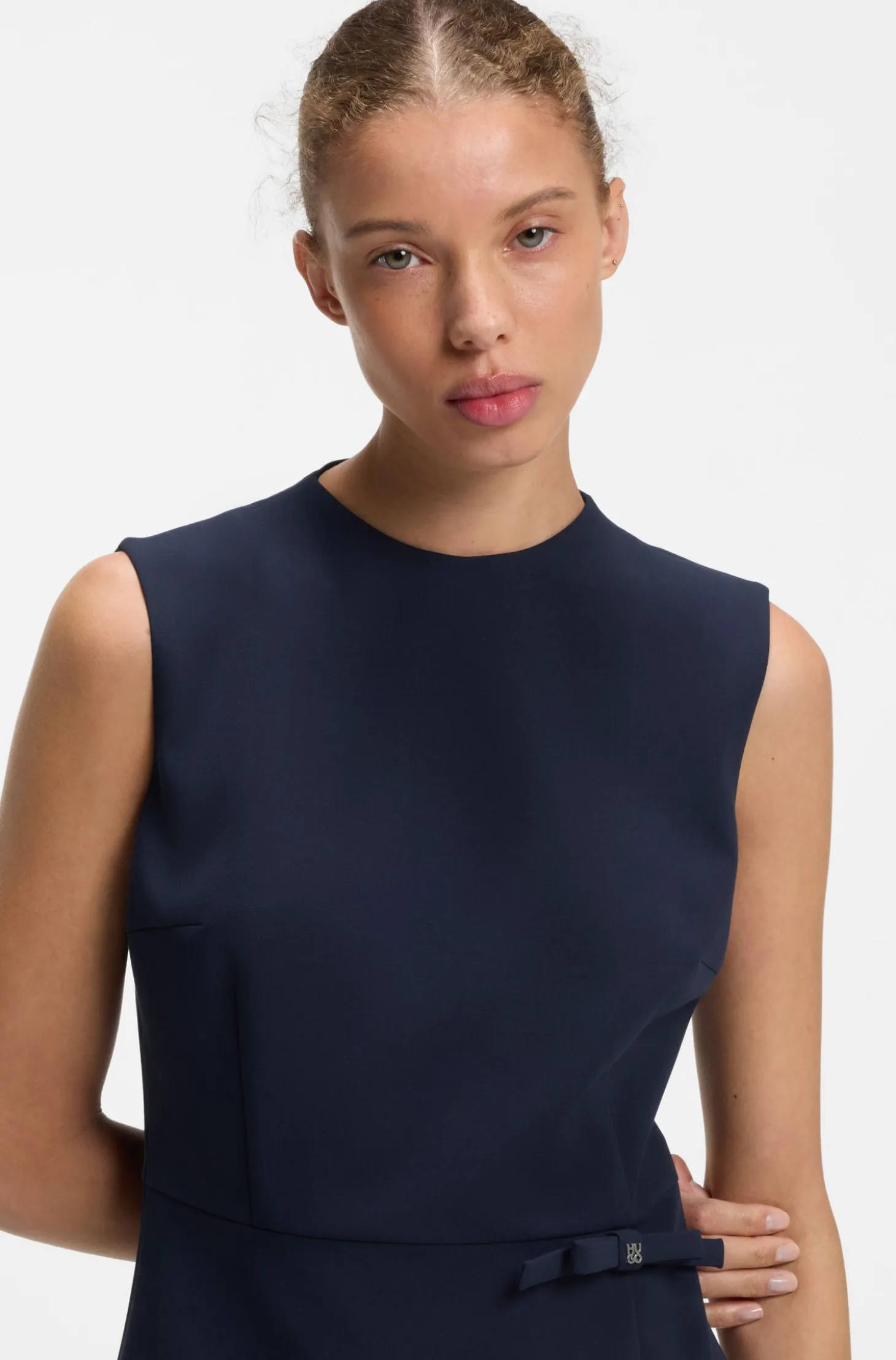 A-Linien-Kleid mit Logo-Schleife