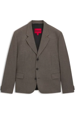 All-gender Modern-Fit Sakko aus Mouliné-Twill