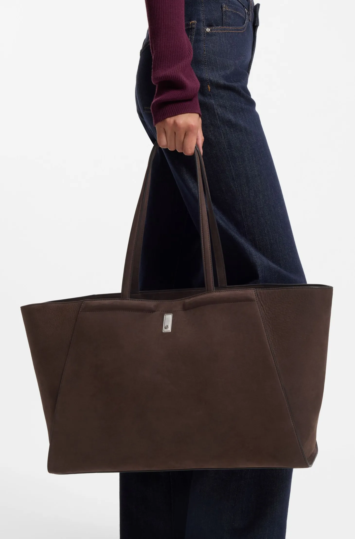 Ariell Shopper aus Nubukleder mit Double-B-Monogramm
