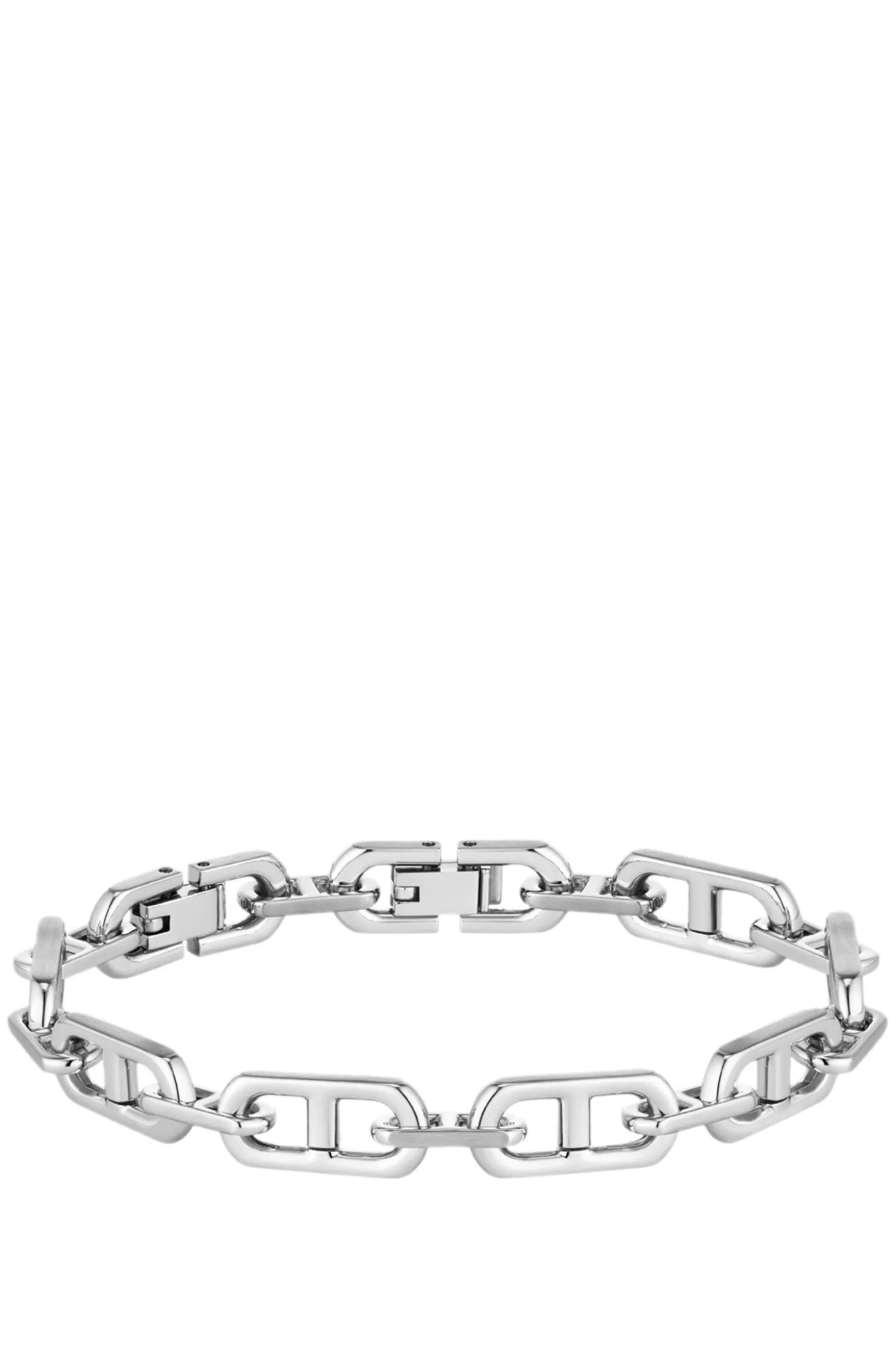 Armband mit gebürsteten und polierten Gliedern