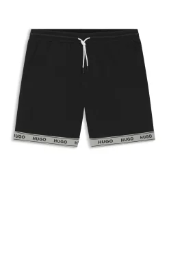 Badeshorts aus Mesh mit Jacquard-Logo-Tape