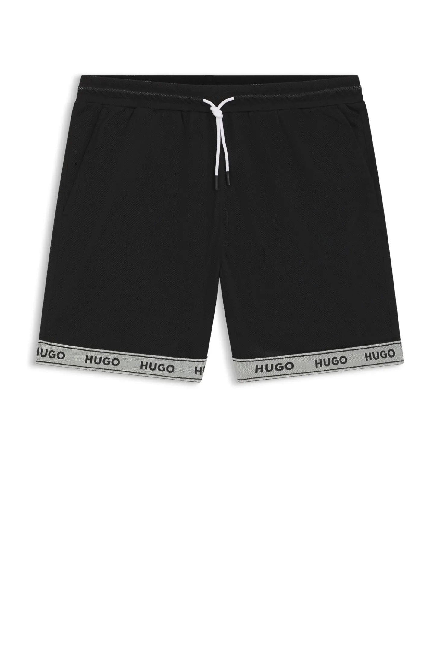 Badeshorts aus Mesh mit Jacquard-Logo-Tape