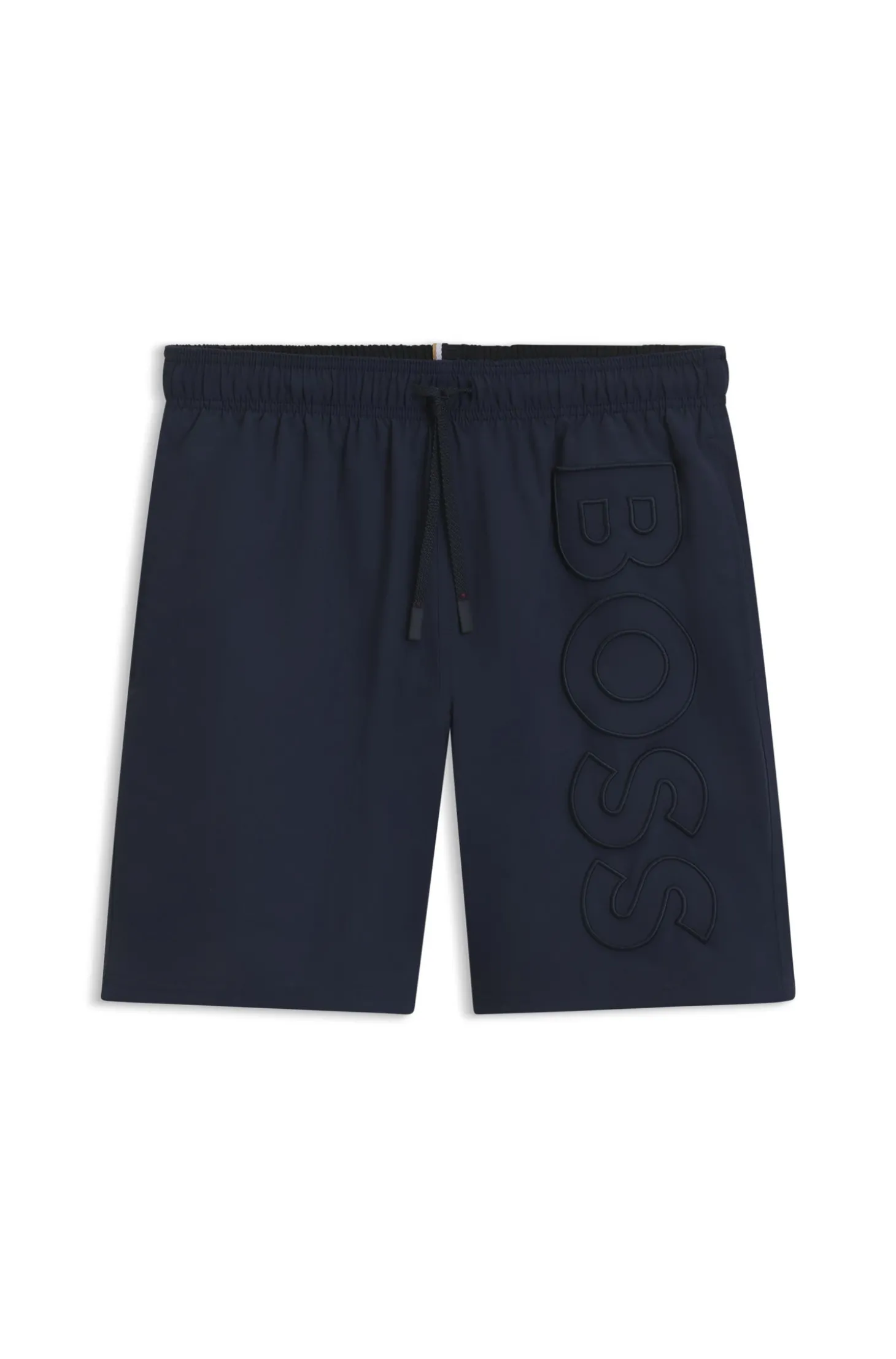 Badeshorts mit 3D-Logo-Stickerei
