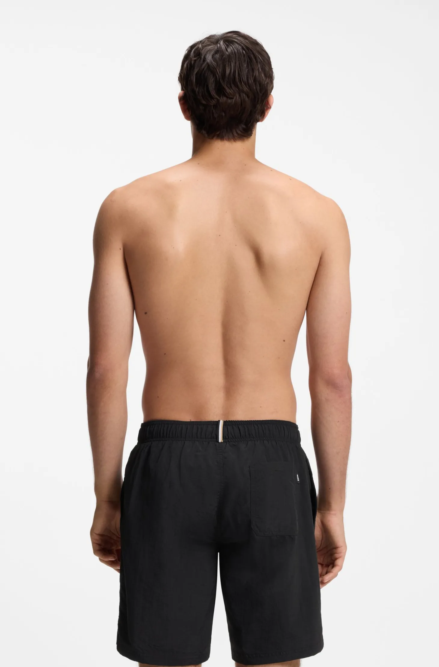 Badeshorts mit 3D-Logo-Stickerei