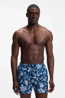 Badeshorts mit durchgehendem Print