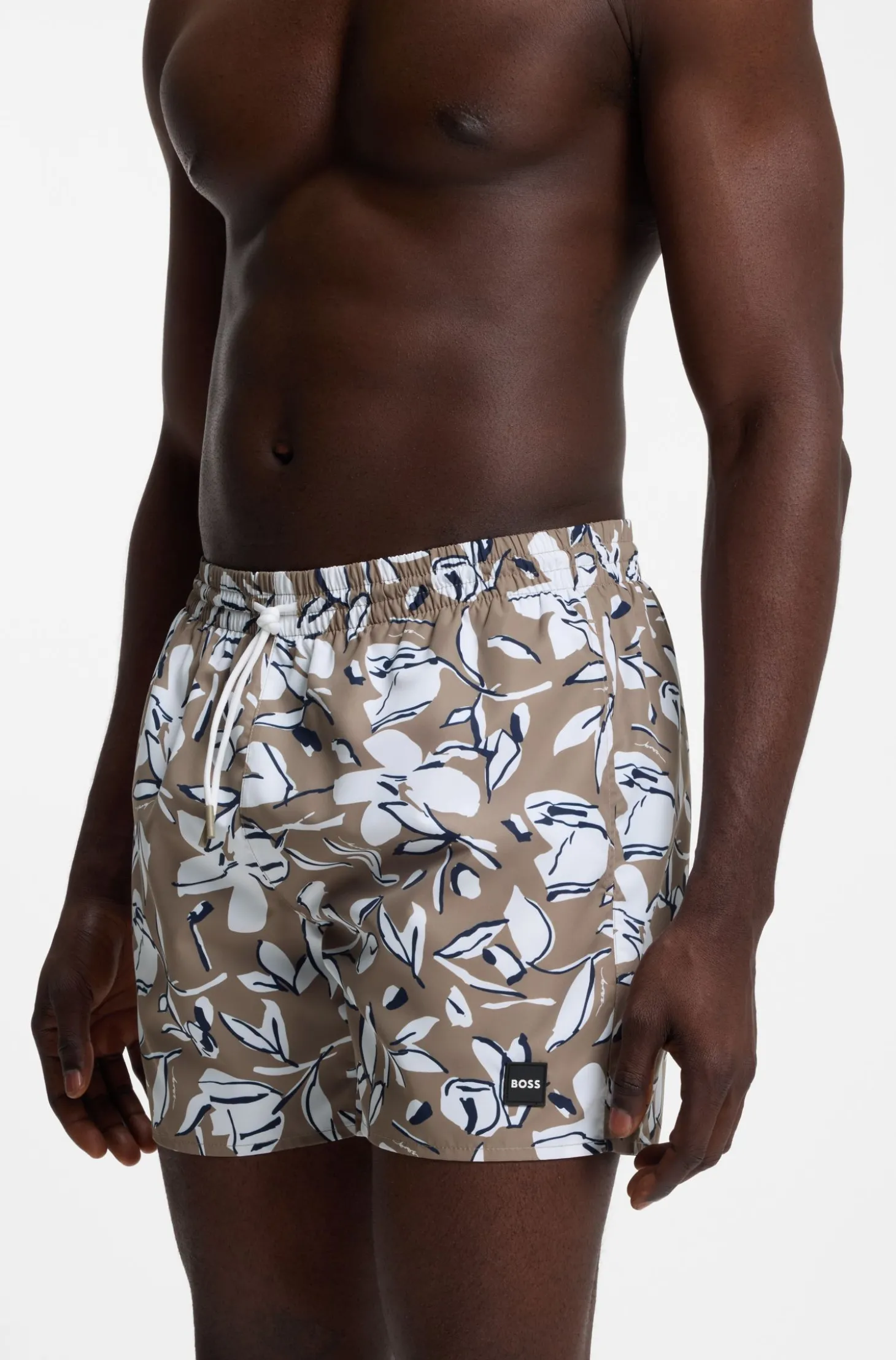 Badeshorts mit durchgehendem Print